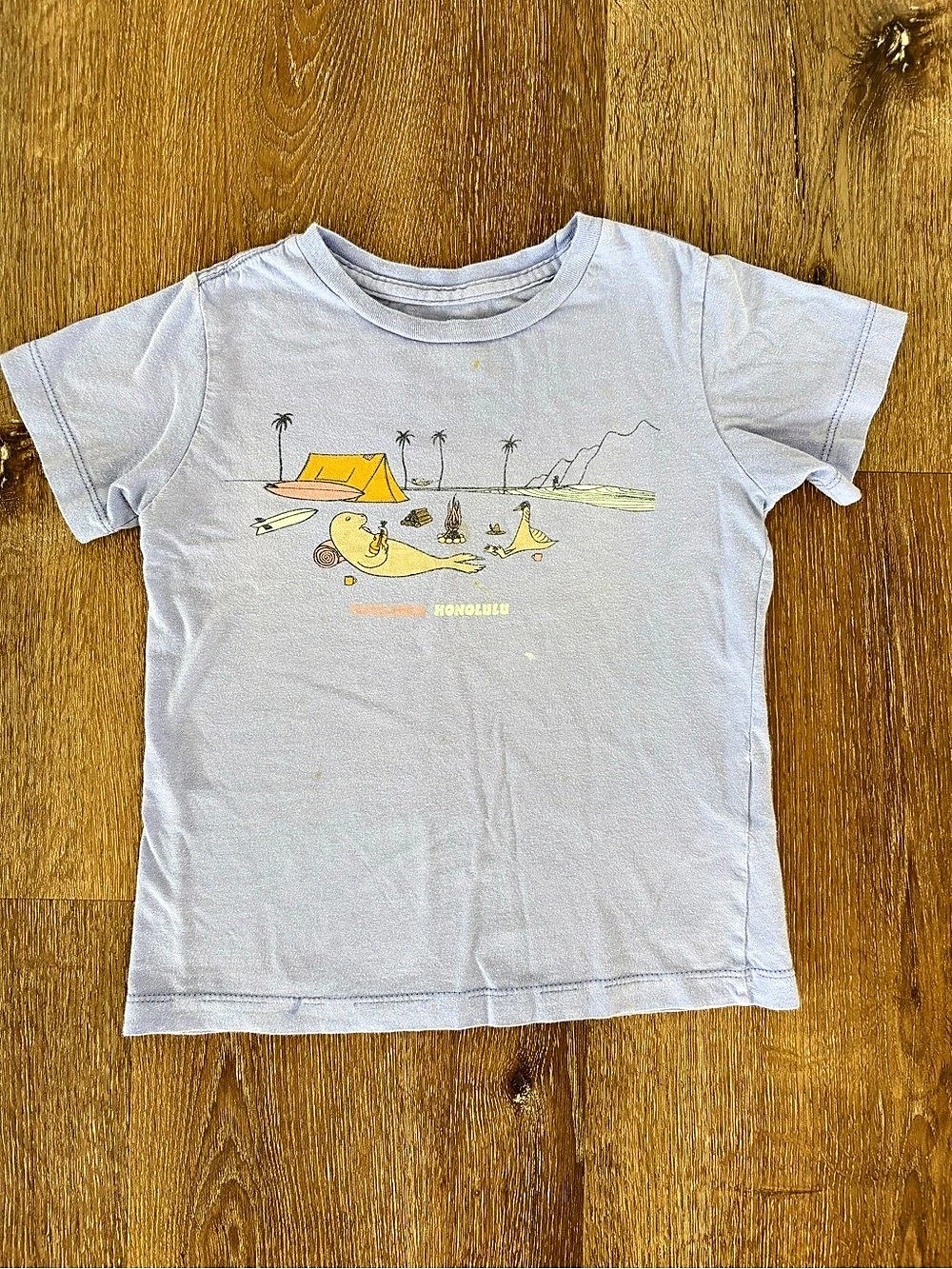 Patagonia Honolulu executive Seal Graphic Tee in Blue Sz: 3| Hawaii